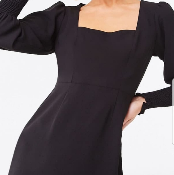 Forever 21 Smocked Gigot Sleeve Mini Dress - Picture 2 of 4